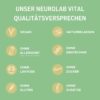 Die Qualitätsversprechen welche Neurolab Vital zum Produkt ImmunPower gibt.