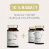 Eine Abbildung zum Produkt Omega-3 Krillöl von Neurolab Vital, die darauf hinweist, dass es beim Kauf von 3 Produkten 10% Rabatt gibt.