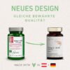 Eine Abbildung, die das neue Design des Produkts Omega-3 Krllöl von Neurolab Vital im Vergleich zum alten zeigt.
