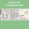 Ein Etikett zum Produkt NachtRuhe von Neurolab Vital mit diversen Angaben wie Verzehrempfehlung, Zusammensetzung, Zutaten, Hinweise und mehr.