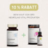 Eine Abbildung zum Produkt RückenGesund von Neurolab Vital, die darauf hinweist, dass es beim Kauf von 3 Produkten 10% Rabatt gibt.