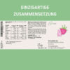 Ein Etikett zum Produkt VitaminBombe von Neurolab Vital mit diversen Angaben wie Verzehrempfehlung, Zusammensetzung, Zutaten, Hinweise und mehr.
