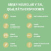 Die Qualitätsversprechen welche Neurolab Vital zum Produkt VitaminBombe gibt.