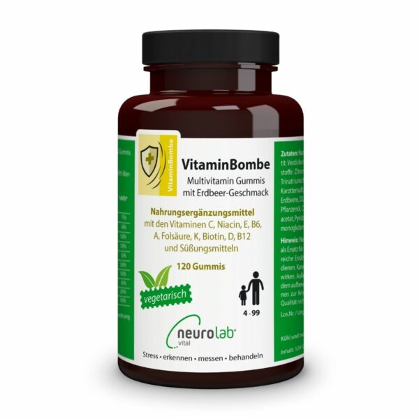 VitaminBombe Multivitamin Gummis mit Erdbeer Geschmack Produktbild