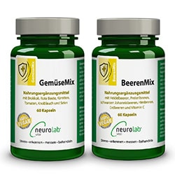 Das Bild zeigt die Produkte BeerenMix und GemüseMix