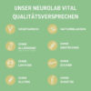 Die Qualitätsversprechen welche Neurolab Vital zum Produkt ImmunBiotic gibt.